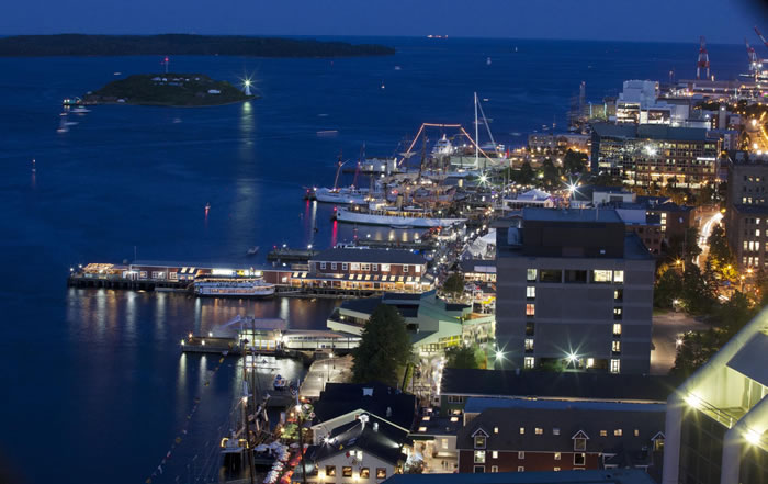 Top 10 Things You Need to Know About Tidal Energy in Nova Scotia - Tall ships in Halifax harbour at night